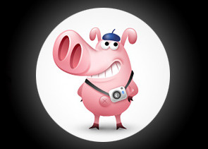 a cameraman pig cameraman cartoon cute oliang pig