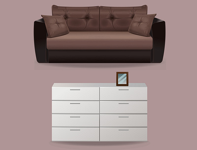 Furniture for game design furniture design graphic design illustration vector