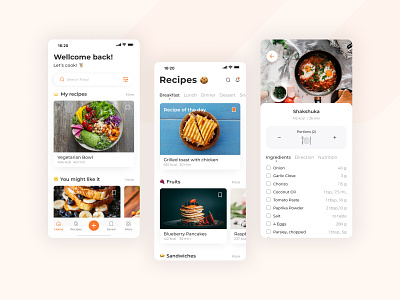 Recipes App app cooking design food food app graphic design interface makeevaflchallenge mobile app mobile app design recipes recipes app ui ux uxuidesign