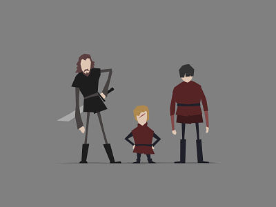 Team Tyrion angular bronn character design game of thrones illustration lannister minimal podrick shapes tyrion