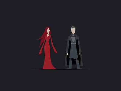 The Red Woman & The Lord’s Chosen character design game of thrones illustration melisandre stannis baratheon