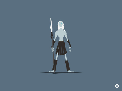 White Walker character design game of thrones illustration white walker