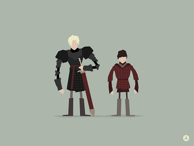 Brienne And Pod brienne of tarth character design game of thrones illustration payne podrick