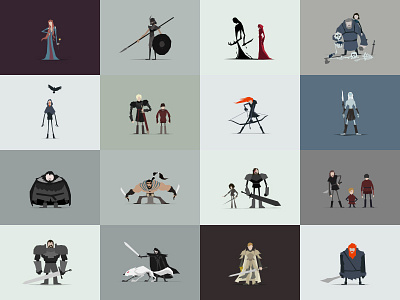 GoT Mini Prints art prints character design game of thrones illustration mini prints