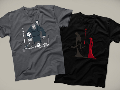 Hodor and Shadow Baby / T-shirt Mockups character design game of thrones hodor illustration shadow baby t shirt tees