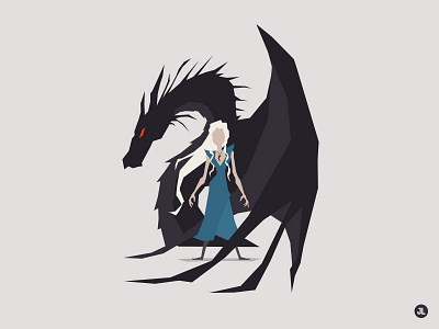 Dany & Drogon asoiaf character daenerys design drogon game of thrones illustration targaryen