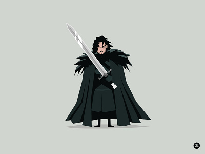 Jon Snow character design game of thrones illustration jon snow