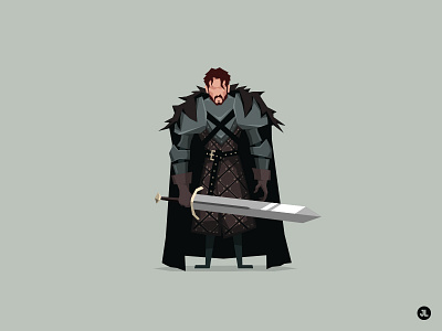 Robb Stark character design game of thrones illustration robb stark