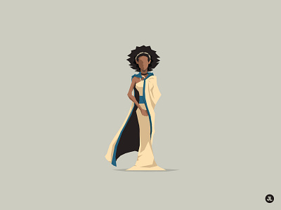 Missandei character design game of thrones illustration vector