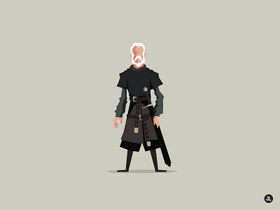 Barristan Selmy character design game of thrones illustration vector