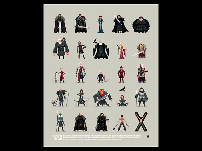 Game of Thrones "Players of the Game" character design game of thrones illustration vector