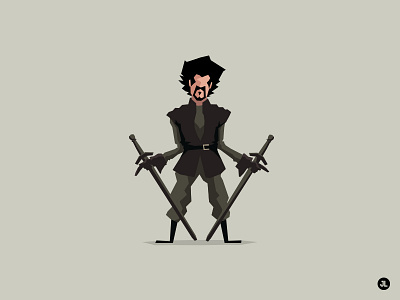 Syrio Forel character design game of thrones illustration vector