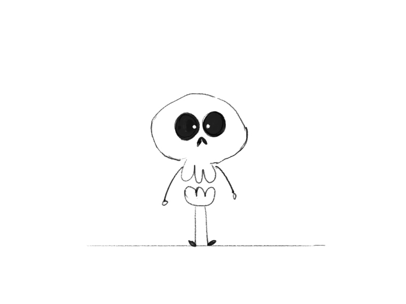 Skull Jump animation character design doodle drawing illustration motion graphics sketch skull