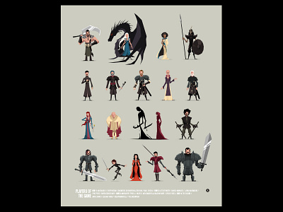 Game of Thrones "Players of the Game" 02 character design game of thrones illustration vector
