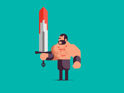 The Mountain character design game of thrones illustration the mountain vector