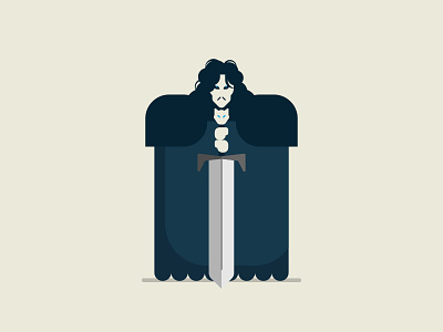 Jon Snow character design game of thrones illustration jon snow vector