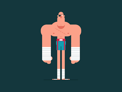 Sagat character design illustration kickboxer sagat street fighter vector video game