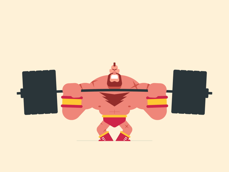 Do you even lift bro? animated gif animation cap com character design gif illustration loop street fighter vector video game zangief