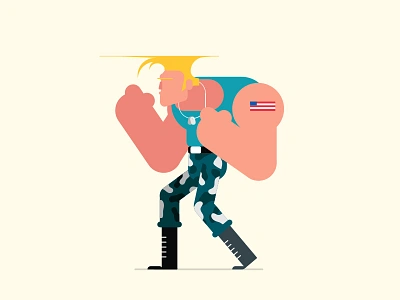 'Merica capcom character design guile illustration street fighter vector video game