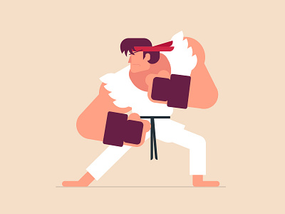 Ryu capcom character design illustration ryu street fighter vector video game
