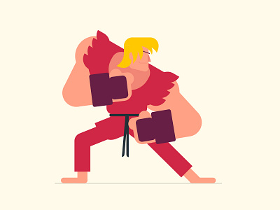 Ken capcom character design illustration ken street fighter vector video game