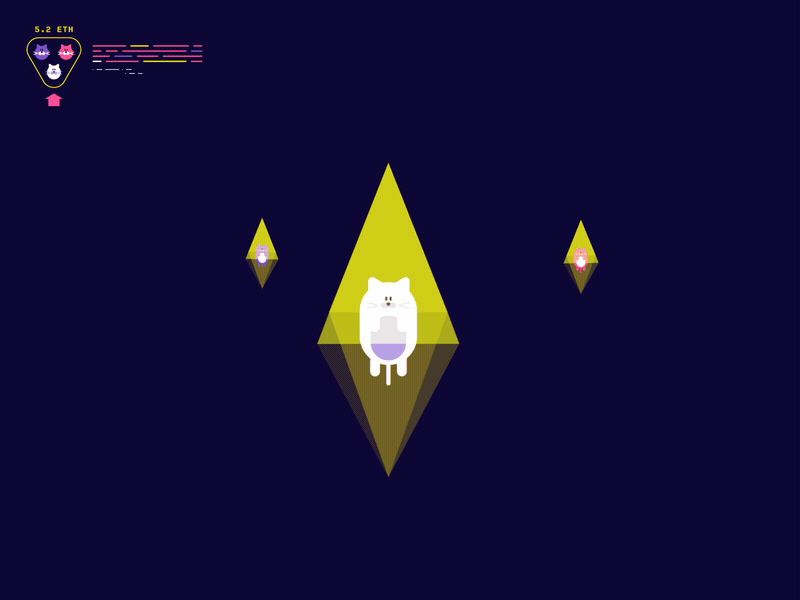 Crypto Kitties 🐱 after effects animation blockchain cat character ethereum gif illustration kitten loop motion graphics vector