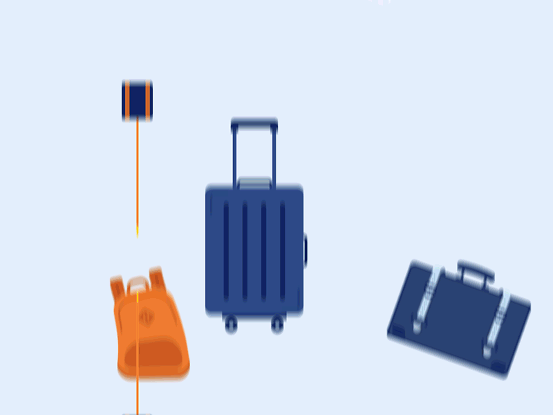 X-Ray Baggage Scanner 2d animation adobe after effects adobe ilustrator after affects animation 2d bag design gif animated gif animation icon illustrator motion design scanner vector vector art x ray