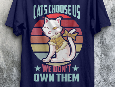 Cats choose us we don t own them art branding design illustration illustrator type typography ui ux vector