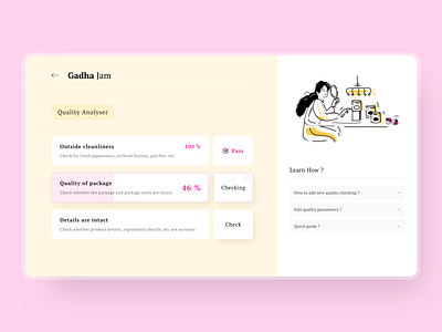 Gadha Jam - Food Website 2d clean flat food food and beverage food app food website foodcontrol foodtech fruits illustration minimal modern packing quality quality assurance testing typography ui