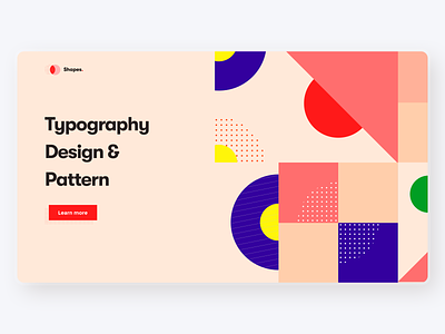 Typography & Patterns - Designer Website 2d 3d bauhaus clean design web edutech flat fractals geometry learn modern pattern art patterns repeat shapes style typography webdesign