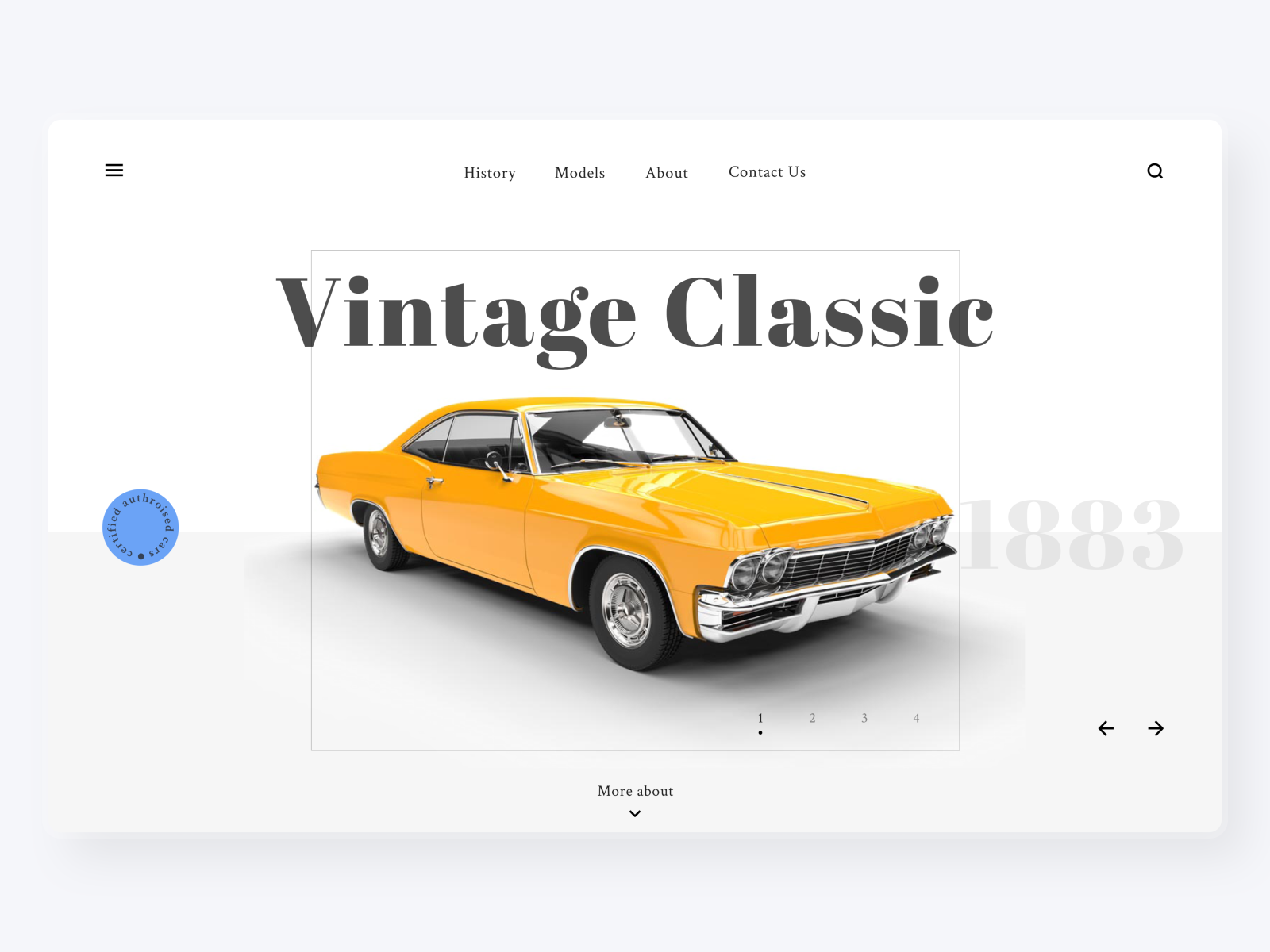 Vintage - Car Sales Website by Crazydes - UX UI Design Studio on Dribbble