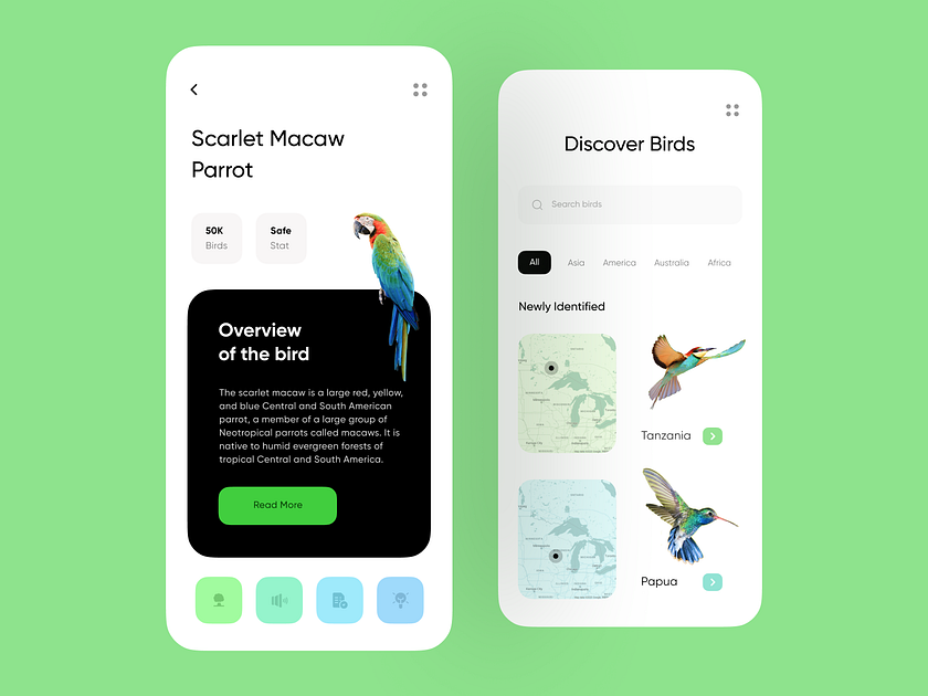 Aves - Birds app by Crazydes - UX UI Design Studio on Dribbble