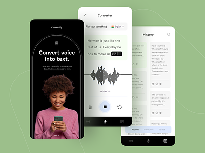 Convertify - Speech to text AI app ai ai app ai voice audio app industrial revolution 4 modern speech speech to text text voice voice to text voice ui web3