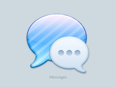 Messages blue icon messages white