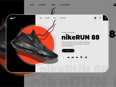 Nike Web UI Landing Page