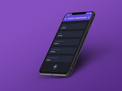 Fridge Reminder App adobexd app app design dark mode dark theme food food and drink food app food wastage food waste sustainability timer
