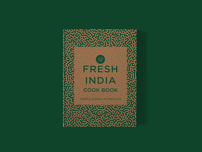 Indian Cook Book Cover book art book cover design book design book illustration brown green identity illustration illustrator indian food