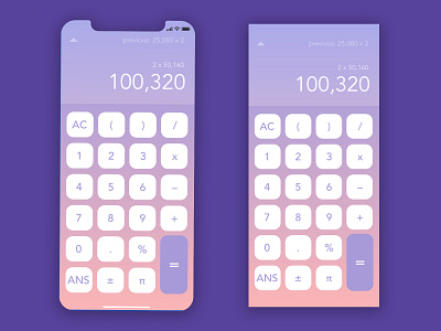 Calculator 004 calculator calculator app calculator design daily ui daily ui 004 dailyui design iphone iphonex mobile mobile ui pastel pastels ui