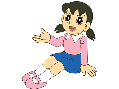 Cartoon Character Design(Shizuka Minamoto)