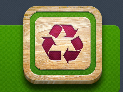 Iphone Icon green icon illustration texture wood