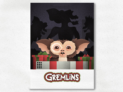 Gremlins geometric gizmo gremlins illustration illustration art jutastudio minimal movie poster texture