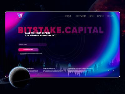 BITSTAKE CAPITAL branding crypto design illustration landing minimal mobile design site ui ux web website