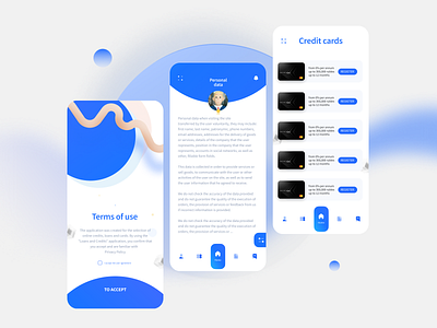 Credit design illustration minimal mobile ui