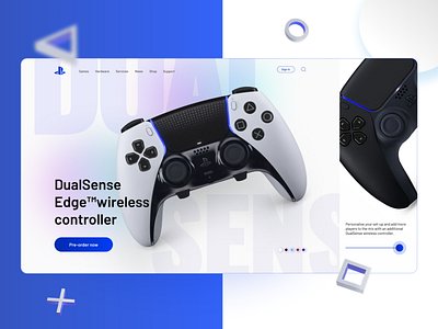 DualSense branding design minimal ui ux web website