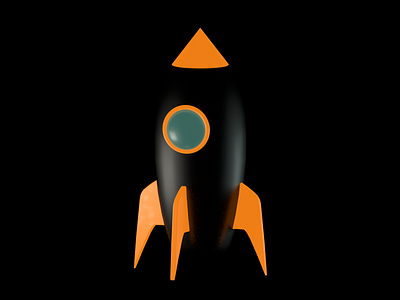 3D Rocket model 3d cinema4d finance graphic design illustration model rocket startup ui