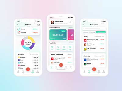 Digital Wallet iOS Application concept concept design design finance finance app ios app ios app design minimal money app product design ui ui ux ui design wallet wallet app