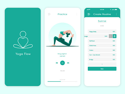 Yoga Flow adobe xd app app design application clean design icon illustration logo minimal mobile ui product design yoga