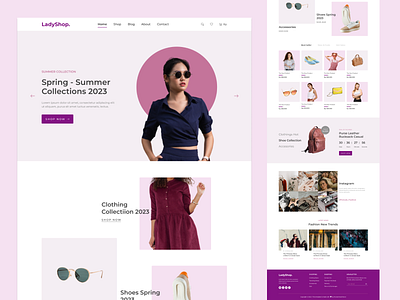 Ecommerce - Fashion Website branding design ecommerce fashion landing page shop shopping store ui uiux ux web design website woman women