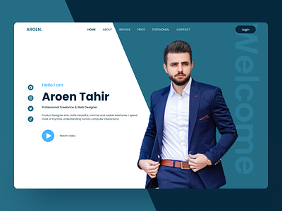 Aroen Tahir | Freelance & Web Designer Portfolio design landing page portfolio ui uiux ux web design website