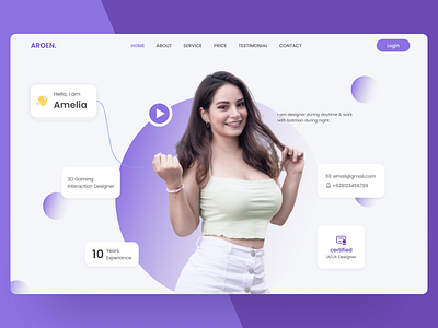 Aroen | Freelance UIUX Designer Portfolio freelance landing page portfolio ui ui designer uiux ux web design website